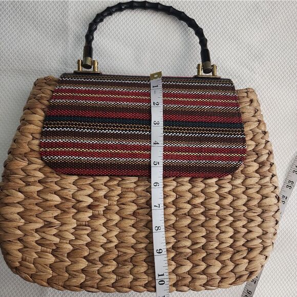 Boho straw summer beach bag - Picture 12 of 12